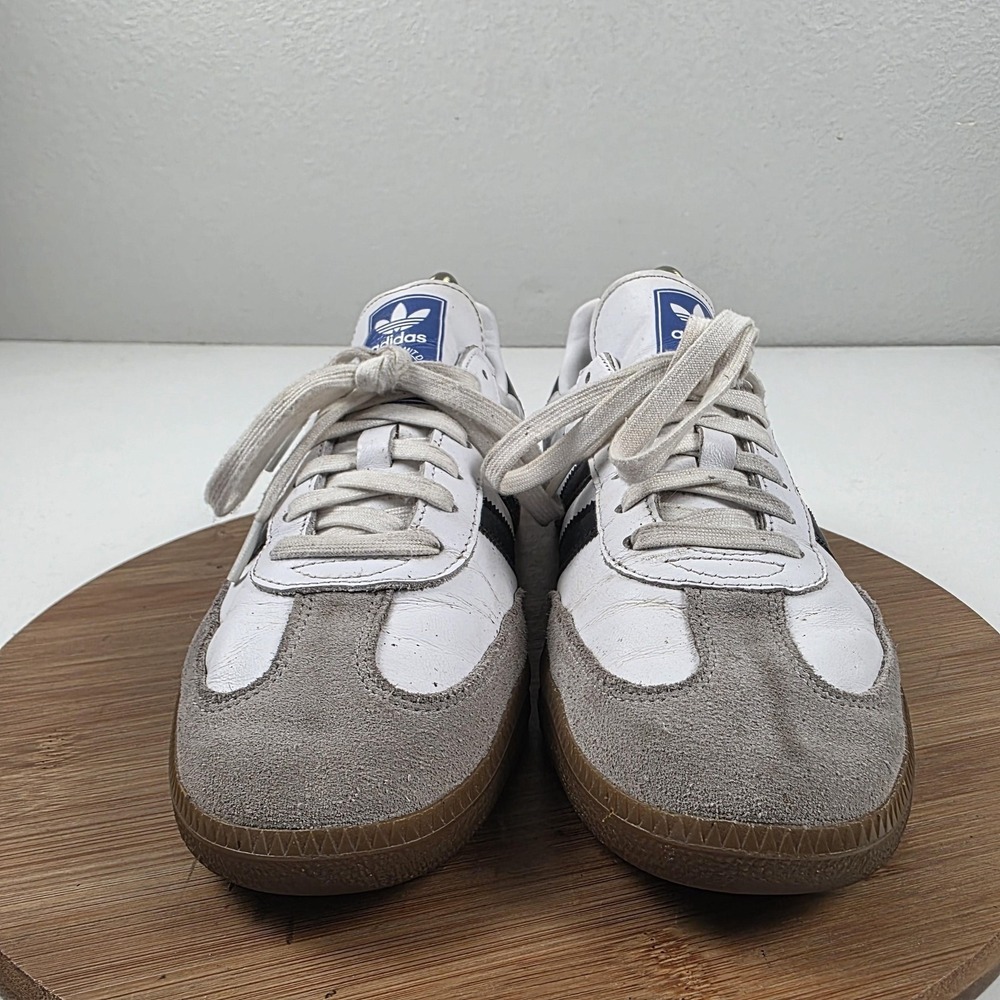 Adidas Samba OG Shoes Mens Size 9 White Black Leather Gum Soccer Sneakers B75806 - Picture 3 of 16